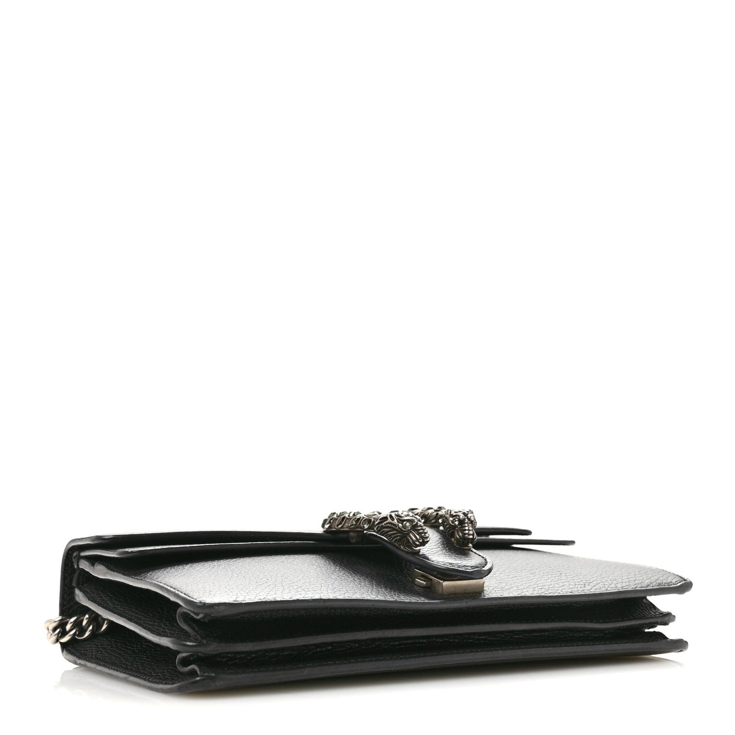 Pebbled Calfskin Small Dionysus Shoulder Bag Black