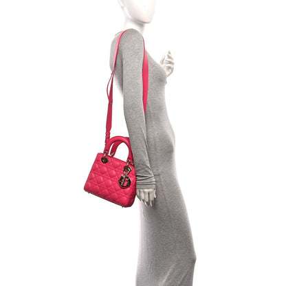 Lambskin Cannage Small My ABCDior Lady Dior Fraise