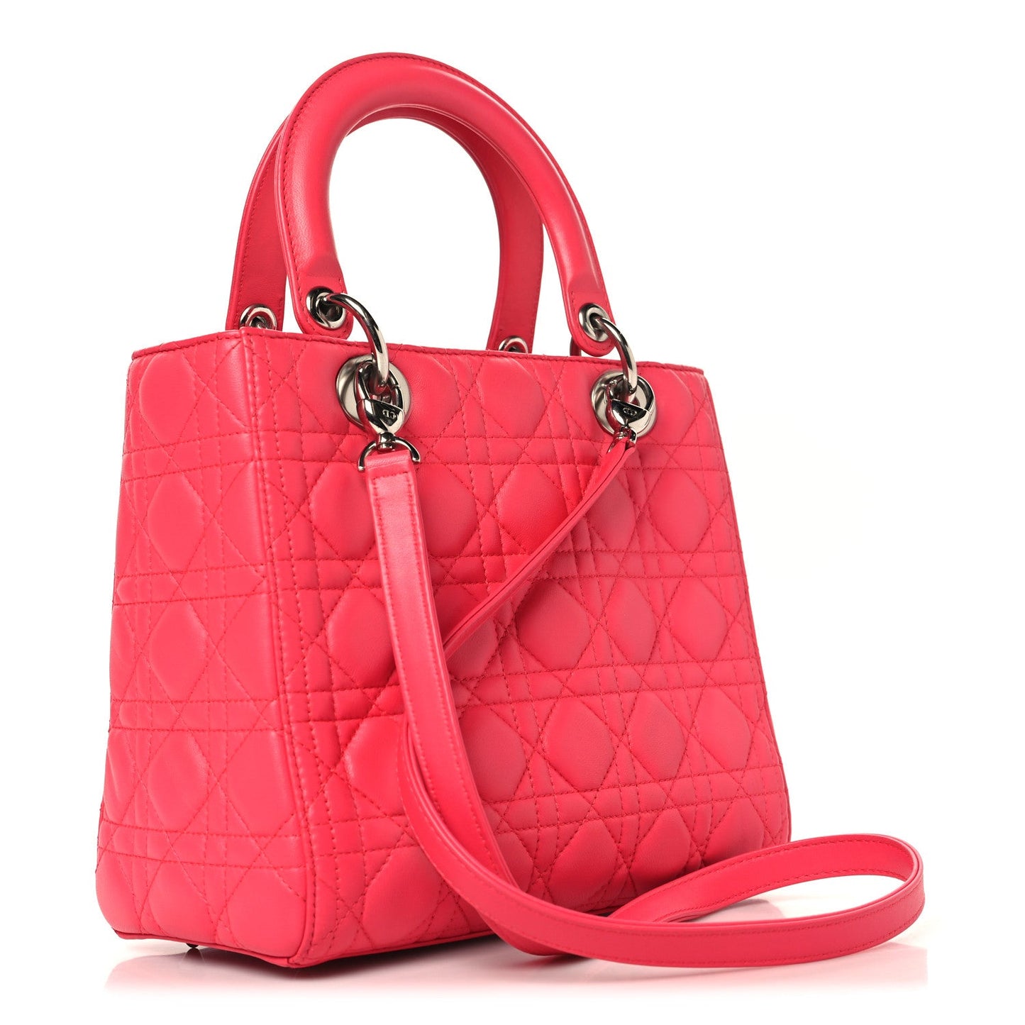 Lambskin Cannage Medium Lady Dior Pink