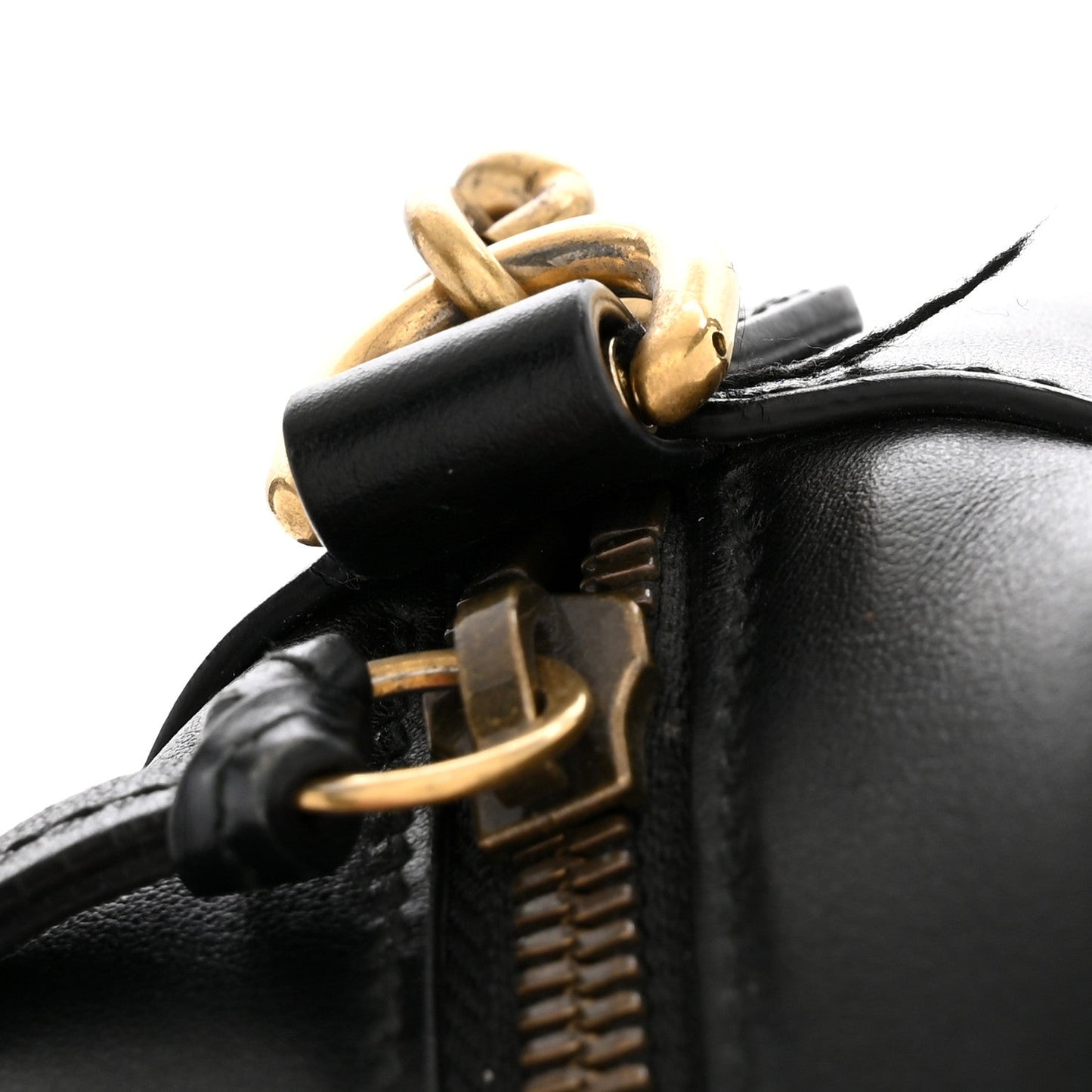 Calfskin Matelasse Small GG Marmont Chain Shoulder Bag Black