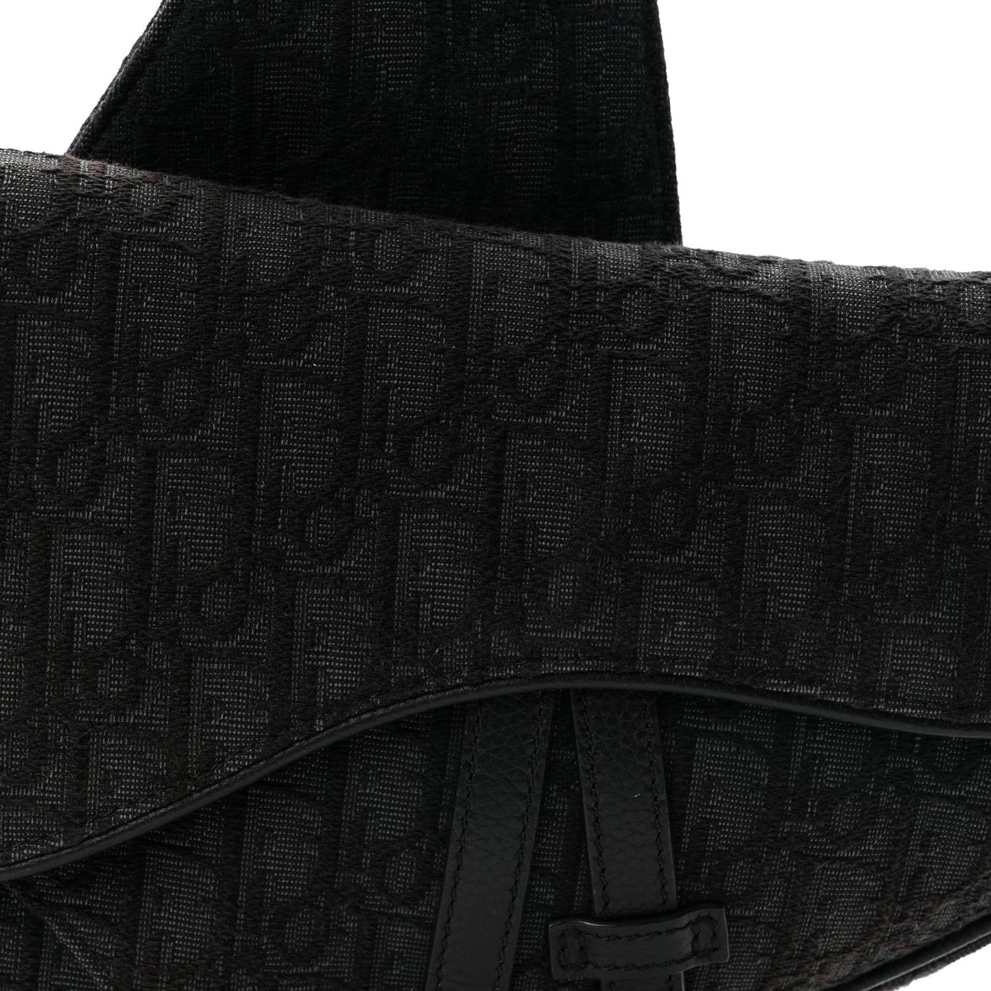 Oblique Mens Saddle Bag Black Blue