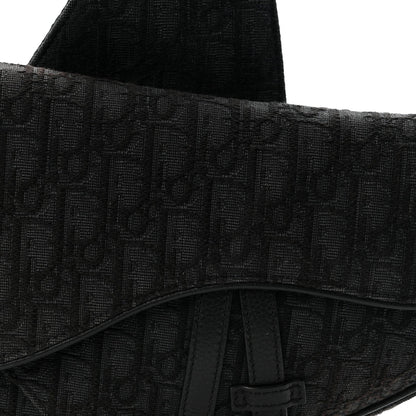 Oblique Mens Saddle Bag Black Blue