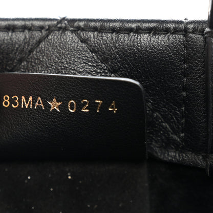 Calfskin Macrocannage Mini Book Tote Black