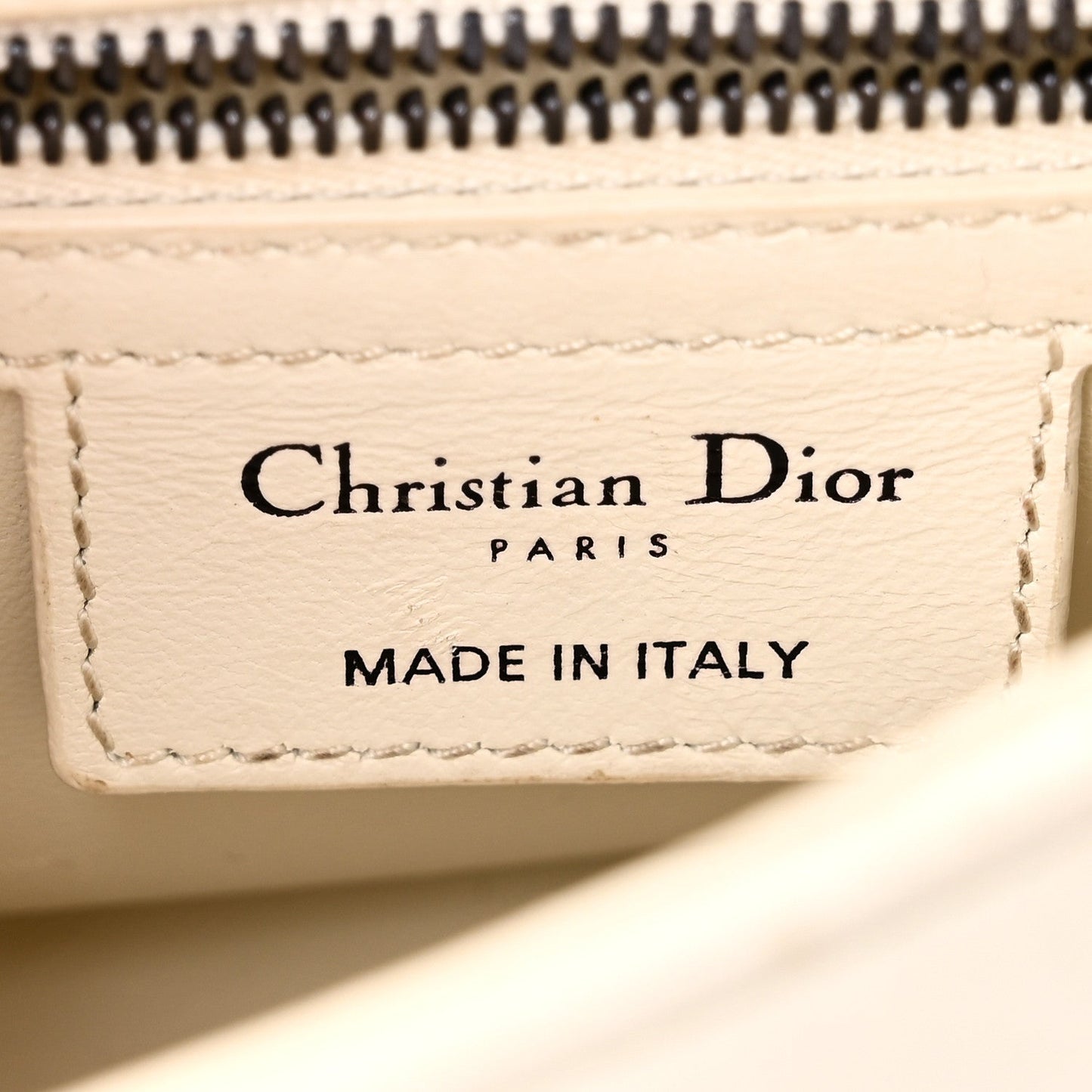 Lambskin Macrocannage Small Dior Caro Bag Ivory