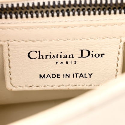 Lambskin Macrocannage Small Dior Caro Bag Ivory