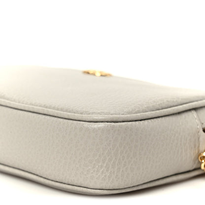 Dollar Calfskin Super Mini GG Marmont Chain Shoulder Bag Deep Grey
