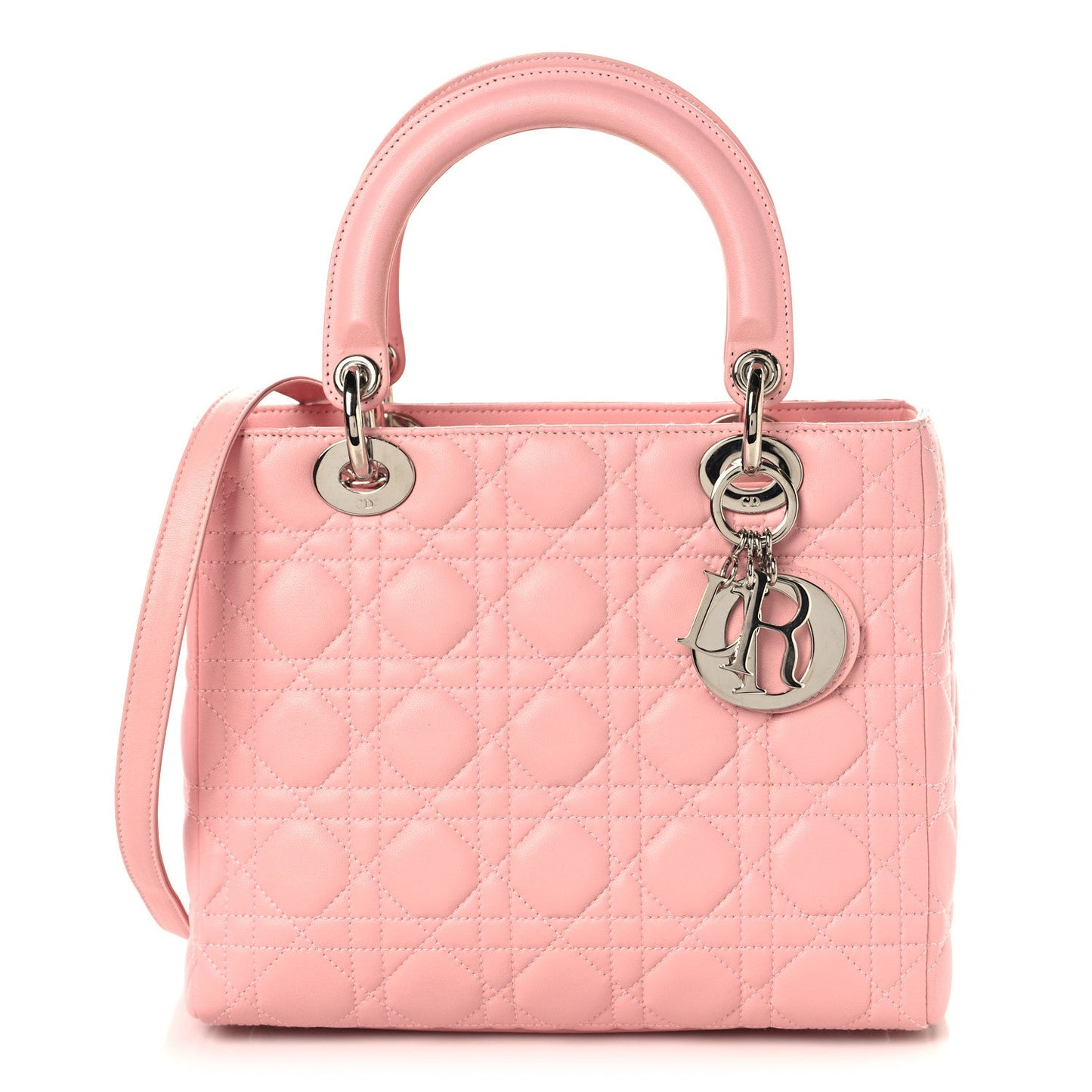 Lambskin Cannage Medium Lady Dior Light Pink