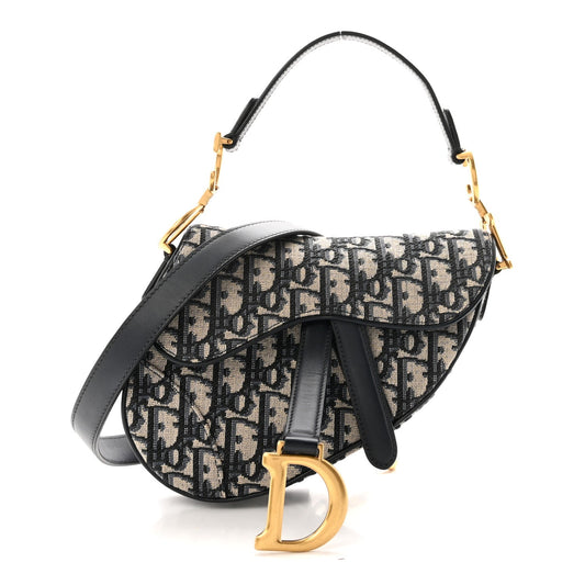Oblique Mini Saddle Bag With Strap  Blue