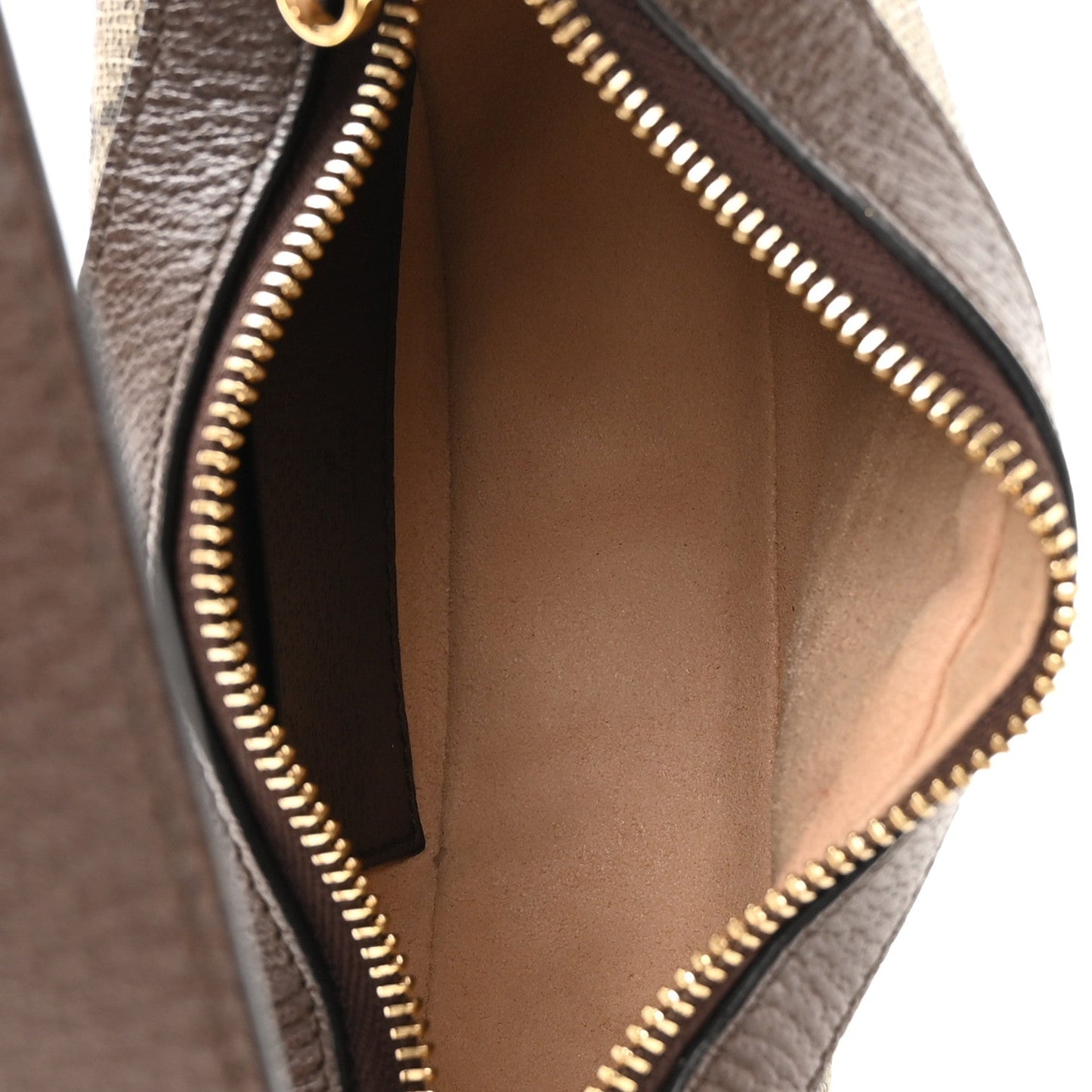 GG Supreme Monogram Textured Calfskin Web Mini Ophidia Half Moon Hobo Beige Ebony New Acero