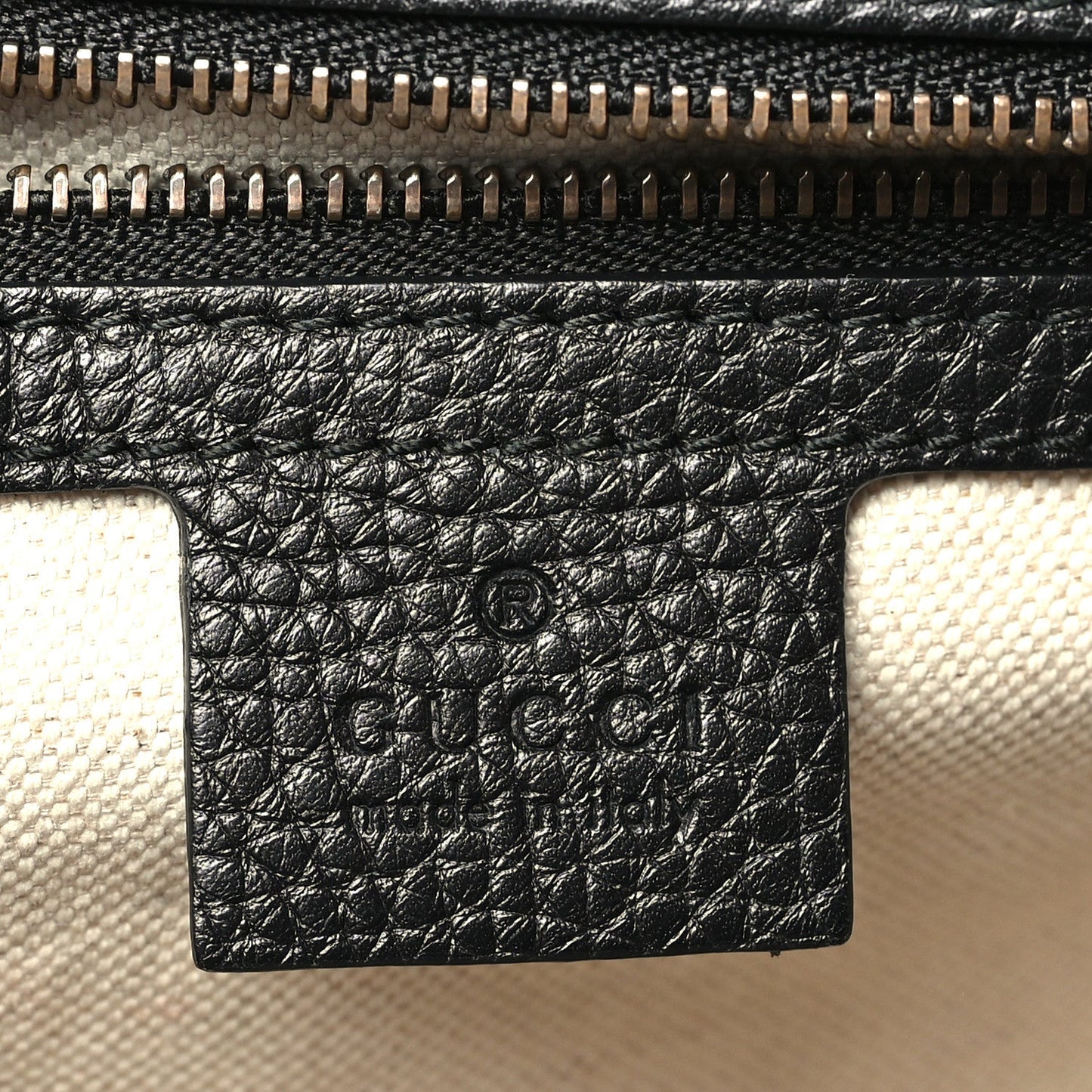 Calfskin Medium GG Marmont Top Handle Bag Black