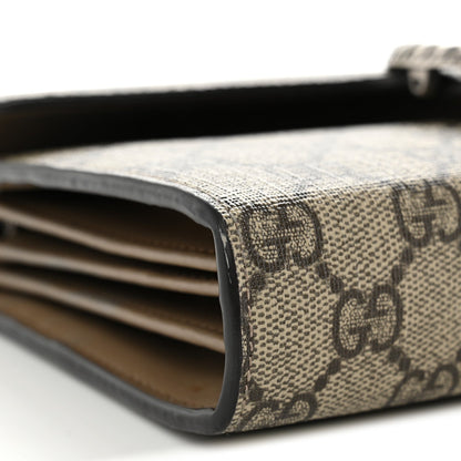 GG Supreme Monogram Mini Dionysus Chain Wallet Beige Taupe