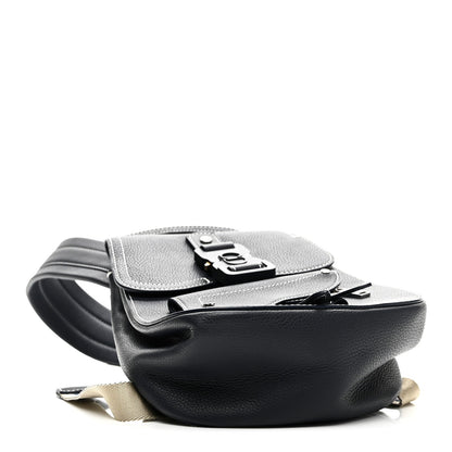Grained Calfskin Mini Gallop Sling Bag Navy Blue