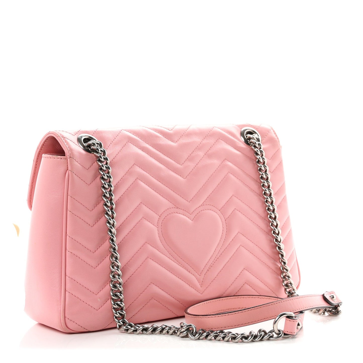 Calfskin Matelasse Medium GG Marmont Shoulder Bag Wild Rose