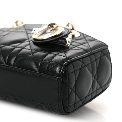 Lambskin Cannage Micro Lady D-Joy Black