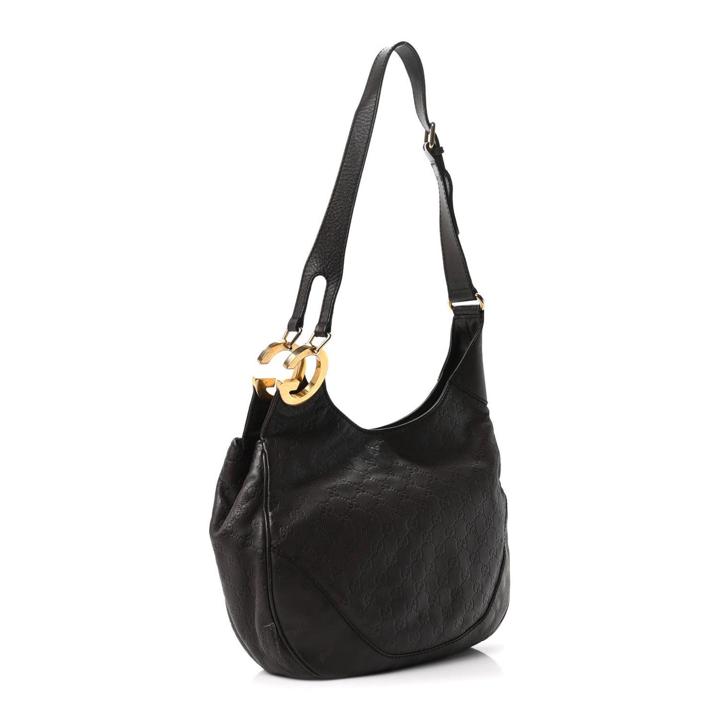 Guccissima Medium Charlotte Hobo Dark Brown
