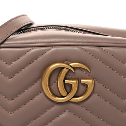 Calfskin Matelasse Small GG Marmont Chain Shoulder Bag Porcelain Rose