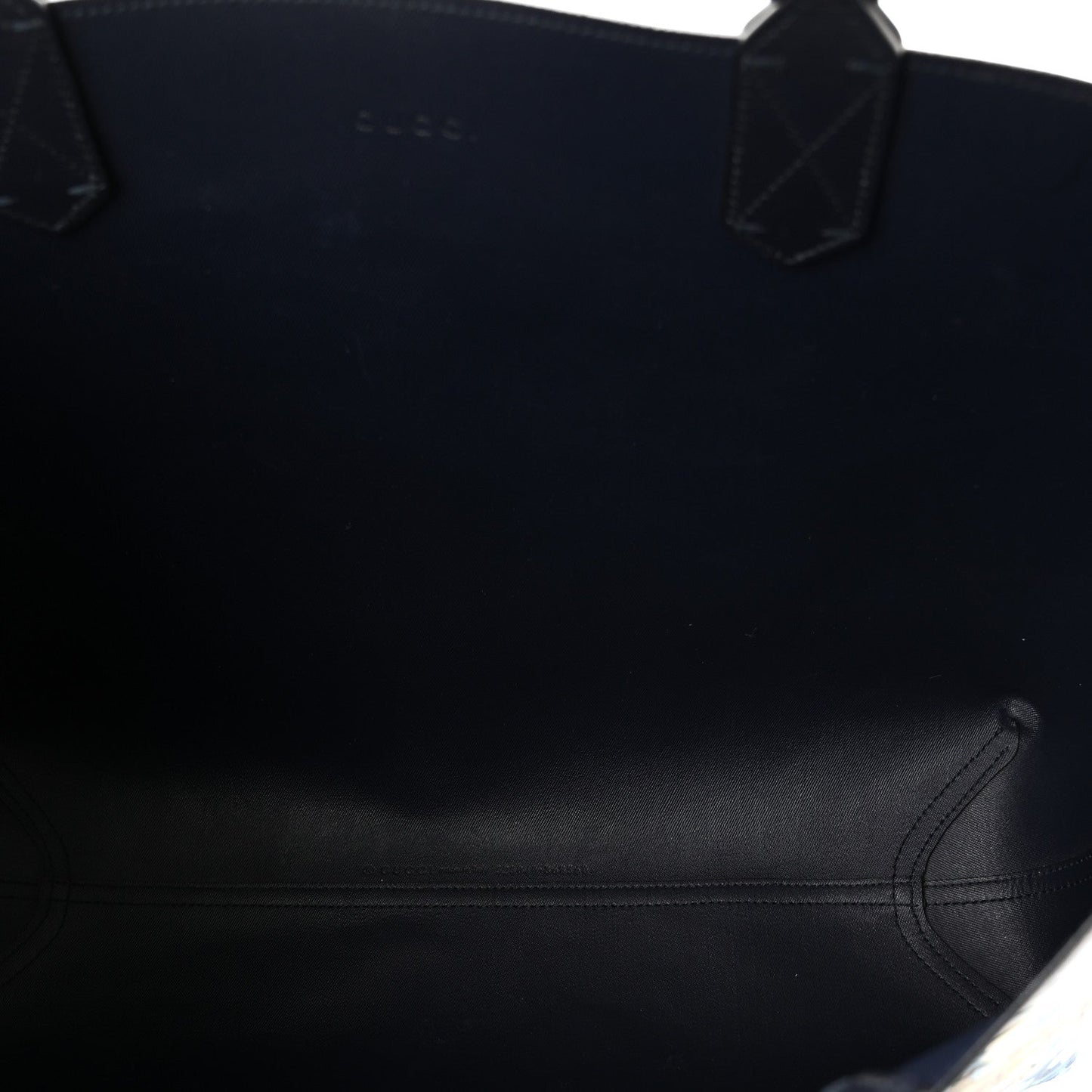 GG Supreme Monogram Blooms Medium Reversible Tote Beige Blue Navy