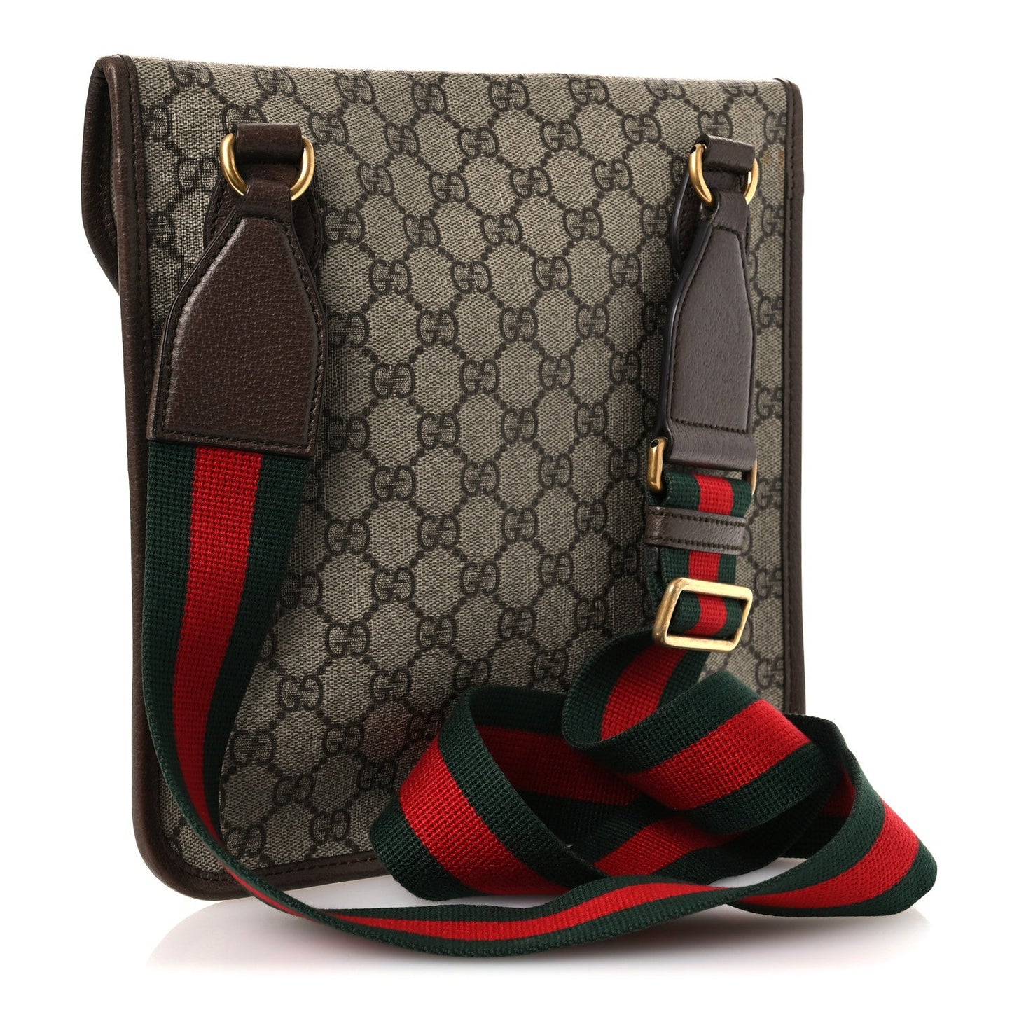 GG Supreme Monogram Web Medium Neo Vintage Flap Messenger Bag Beige New Acero