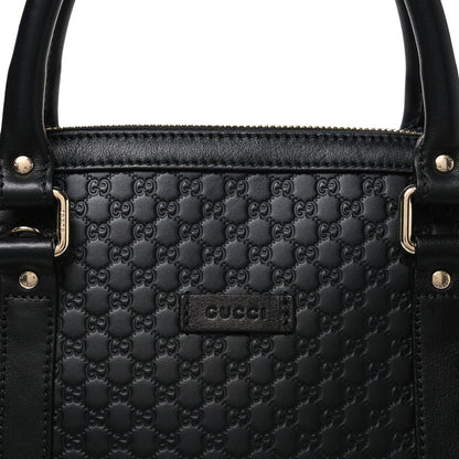 Microguccissima Medium Dome Bag Black