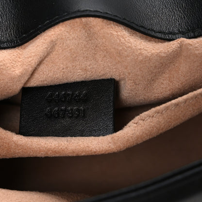 Calfskin Matelasse Mini GG Marmont Shoulder Bag Black