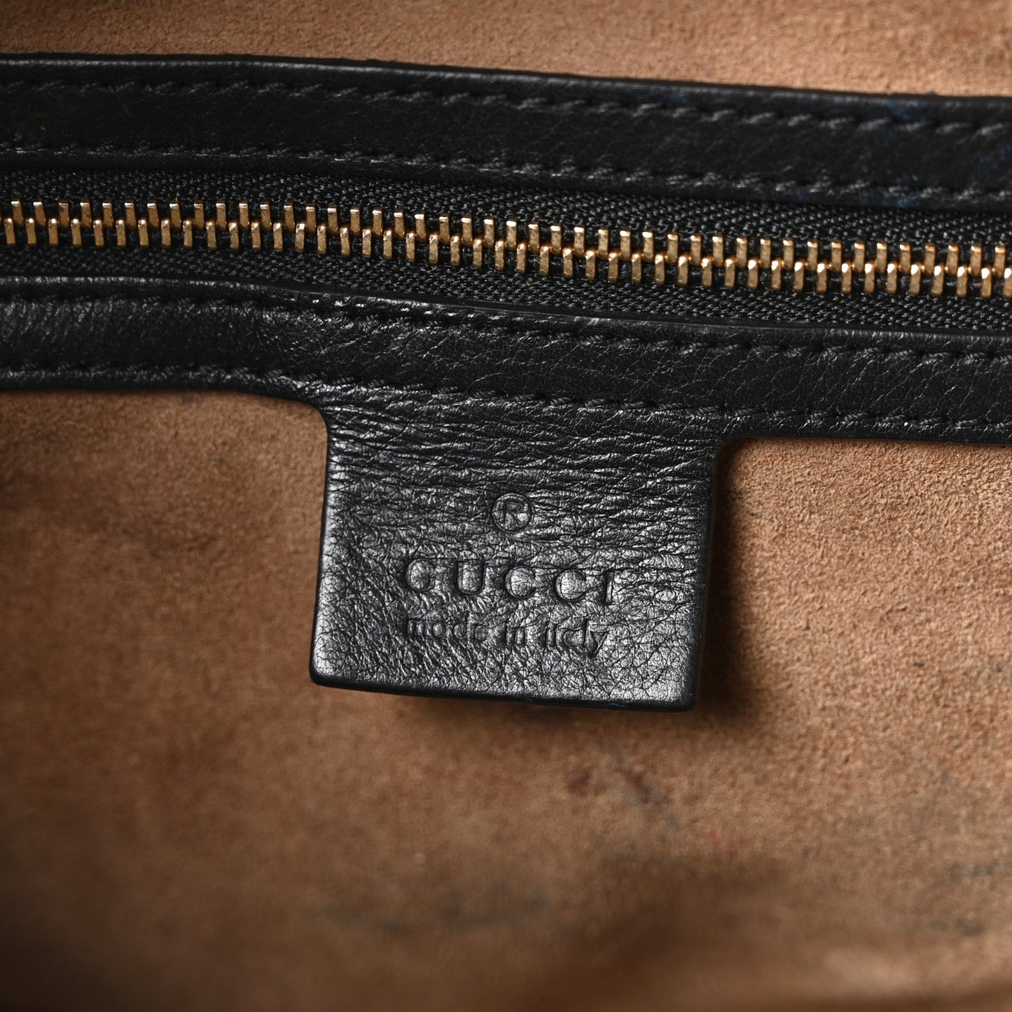 GG Supreme Monogram Medium Padlock Tote Black
