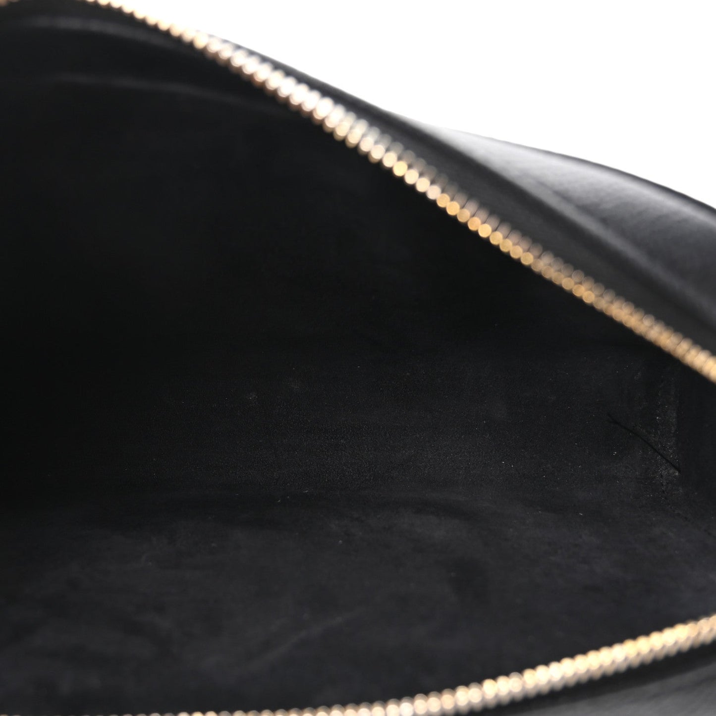 Grained Calfskin Caro Double Pouch Black