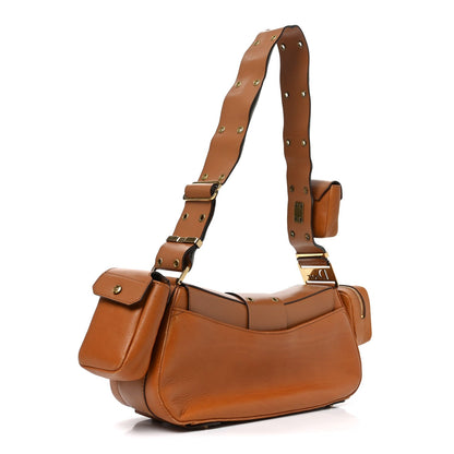 Calfskin Street Chic Columbus Ave Bag Tan