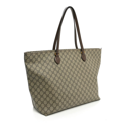 GG Supreme Monogram Medium Ophidia Shopping Tote Ebony