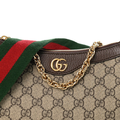 GG Supreme Monogram Textured Dollar Calfskin Web Small Ophidia GG Handbag Beige Ebony New Acero Beige Ebony New Acero Beige Ebony New Acero