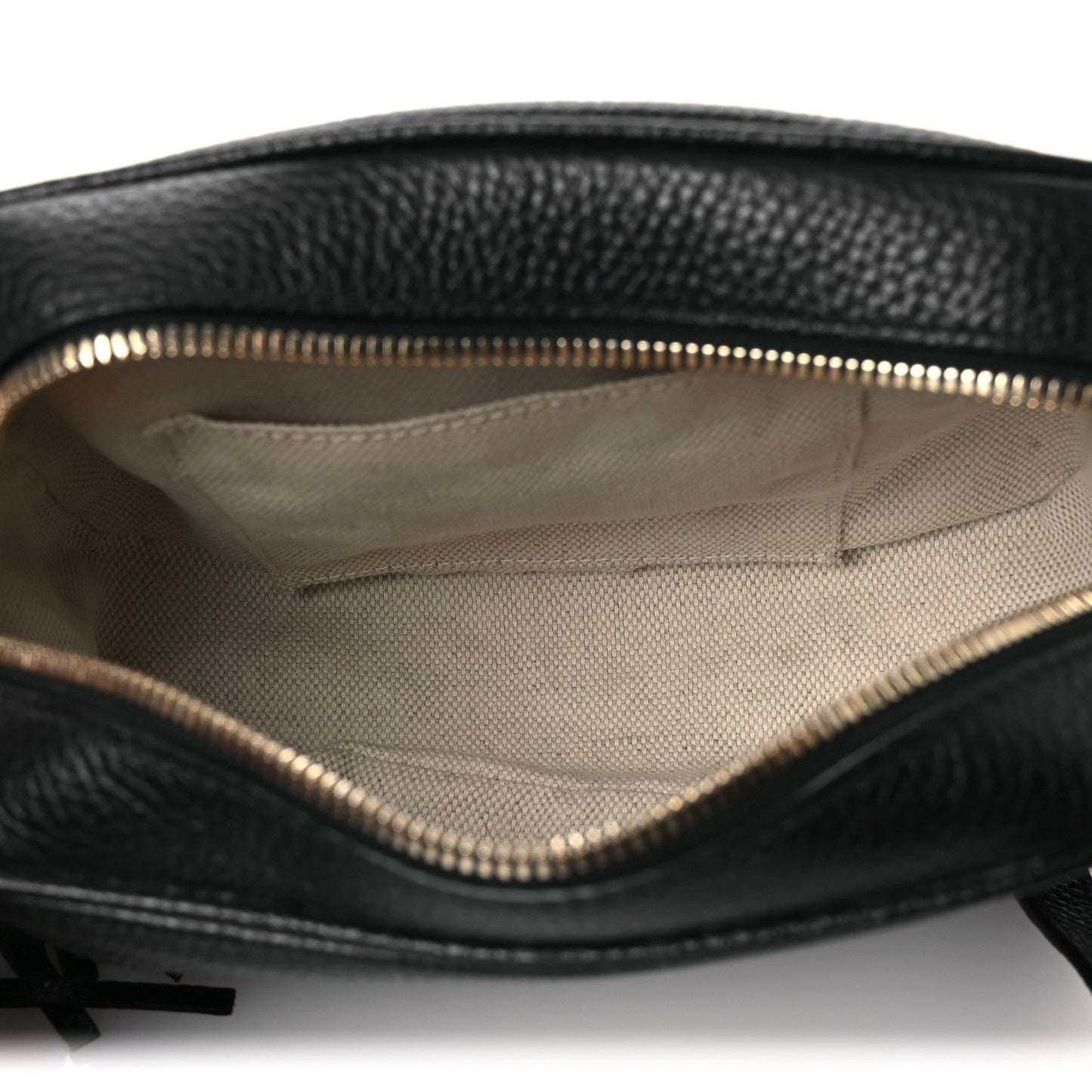 Pebbled Calfskin Small Soho Disco Bag Black