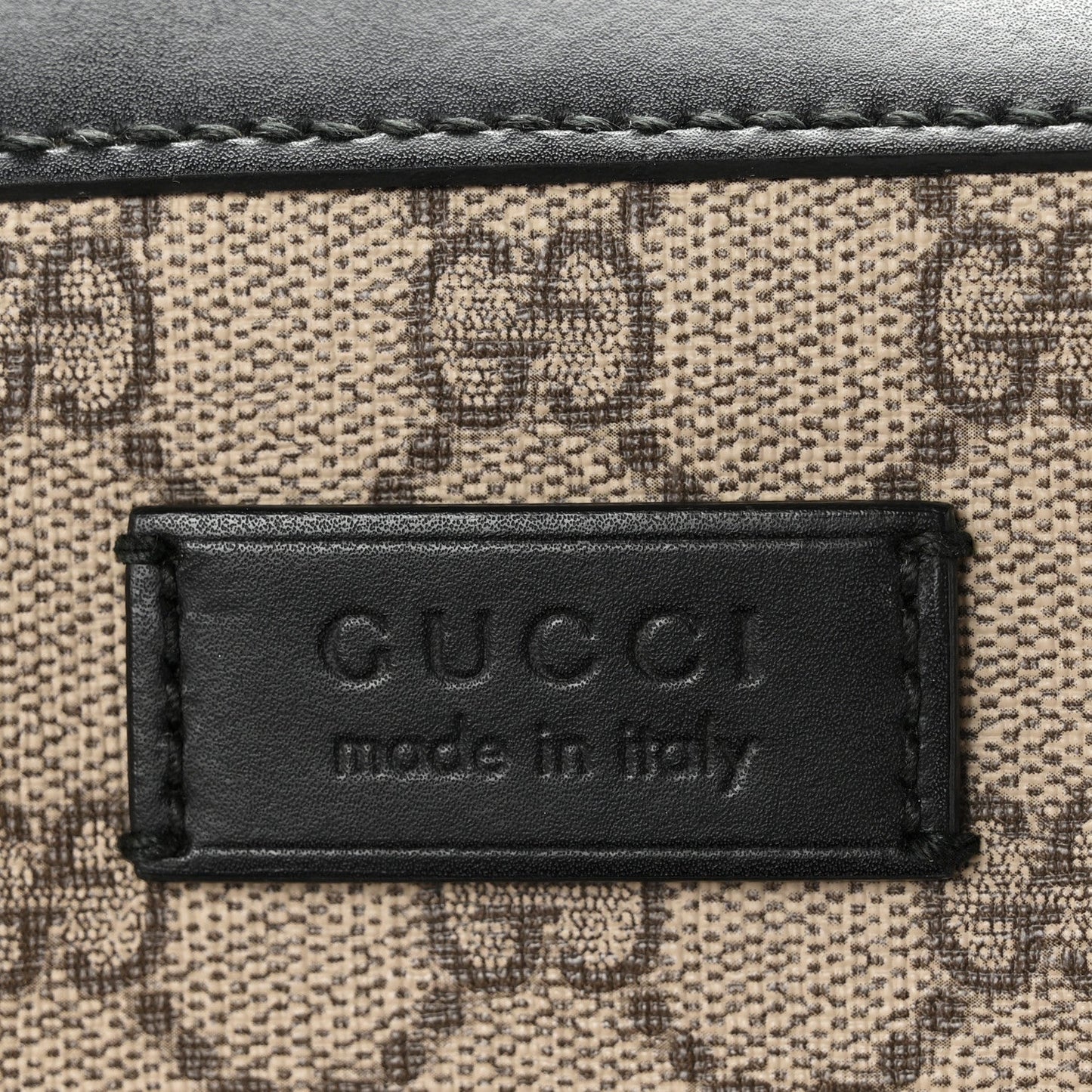 GG Supreme Monogram Flat Messenger Bag Beige Black New Acero