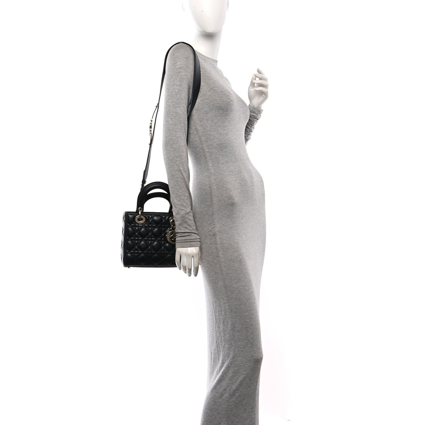 Lambskin Cannage Small My ABCDior Lady Dior Black