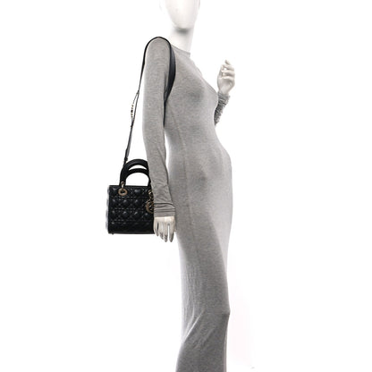 Lambskin Cannage Small My ABCDior Lady Dior Black