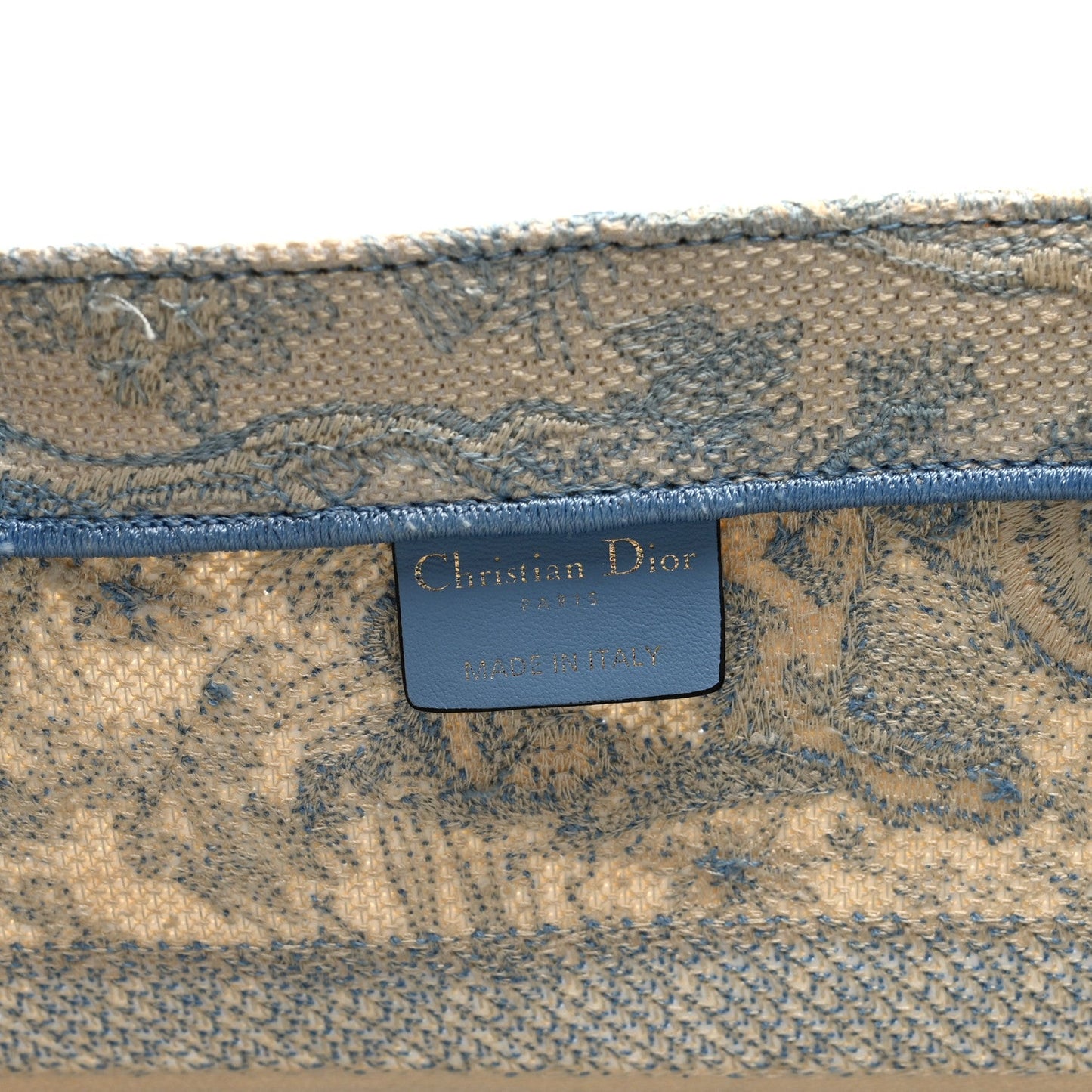 Canvas Embroidered Medium Dioriviera Toile De Jouy Book Tote Light Blue
