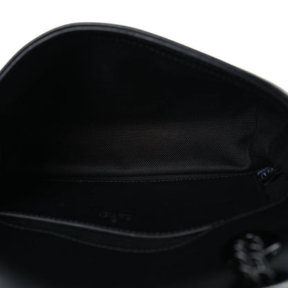 Calfskin Matelasse Monochrome Mini GG Marmont Shoulder Bag Black