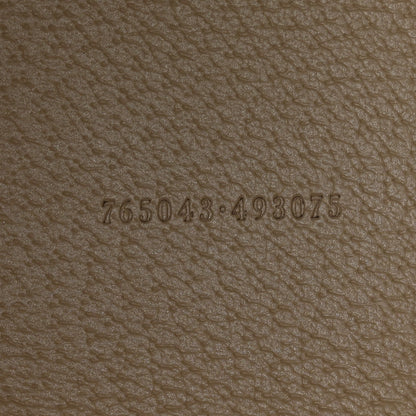 GG Supreme Monogram Textured Dollar Calfskin Small Ophidia Shoulder Tote Bag Beige Mystic White Oatmeal