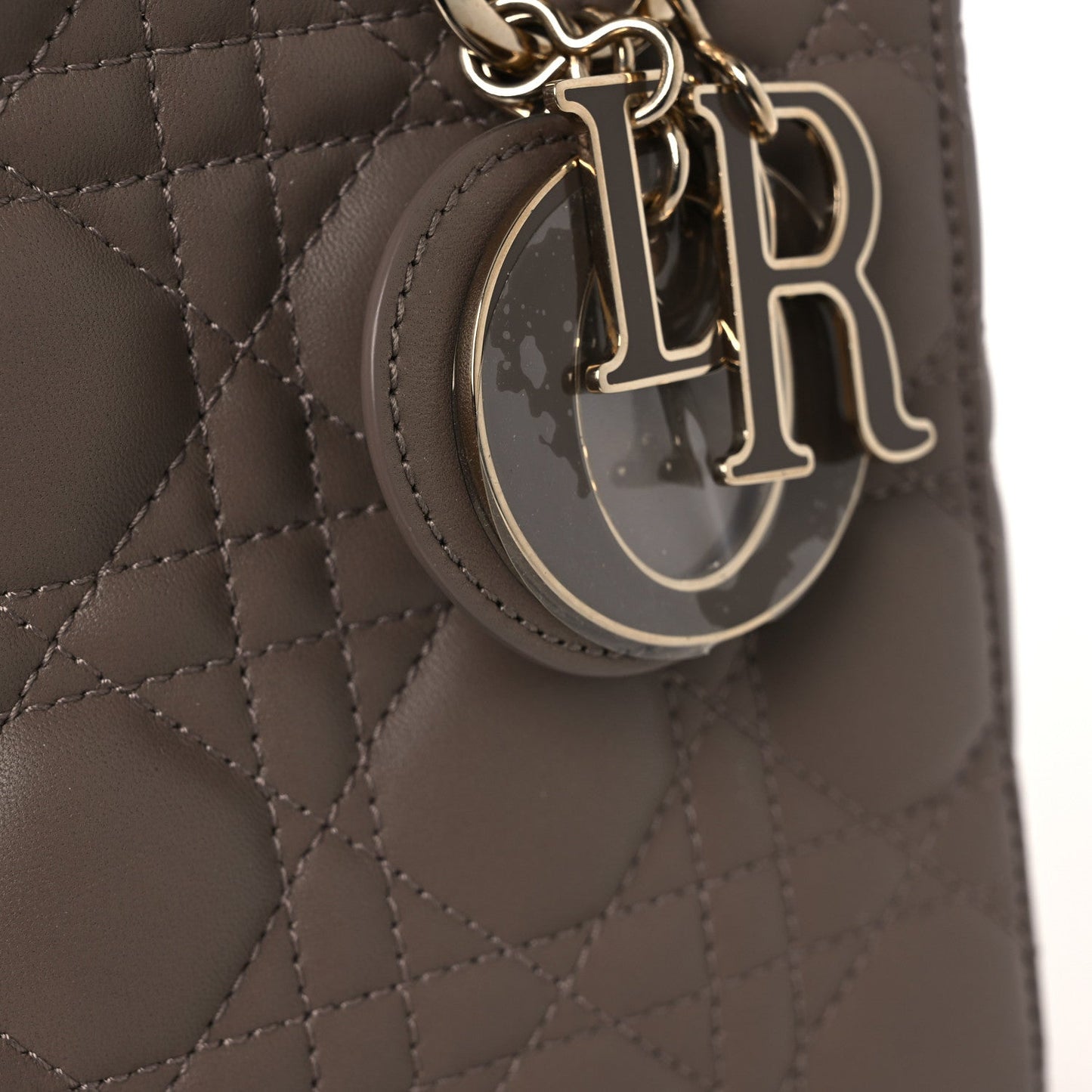 Lambskin Cannage Small My ABCDior Lady Dior Warm Taupe