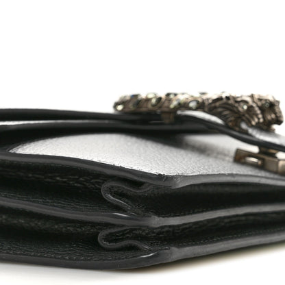 Pebbled Calfskin Small Dionysus Shoulder Bag Black