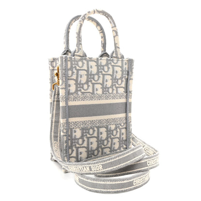Oblique Mini Book Tote Phone Bag Grey