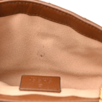 Azalea Calfskin Matelasse Diagonal Super Mini GG Marmont Shoulder Bag Cuir