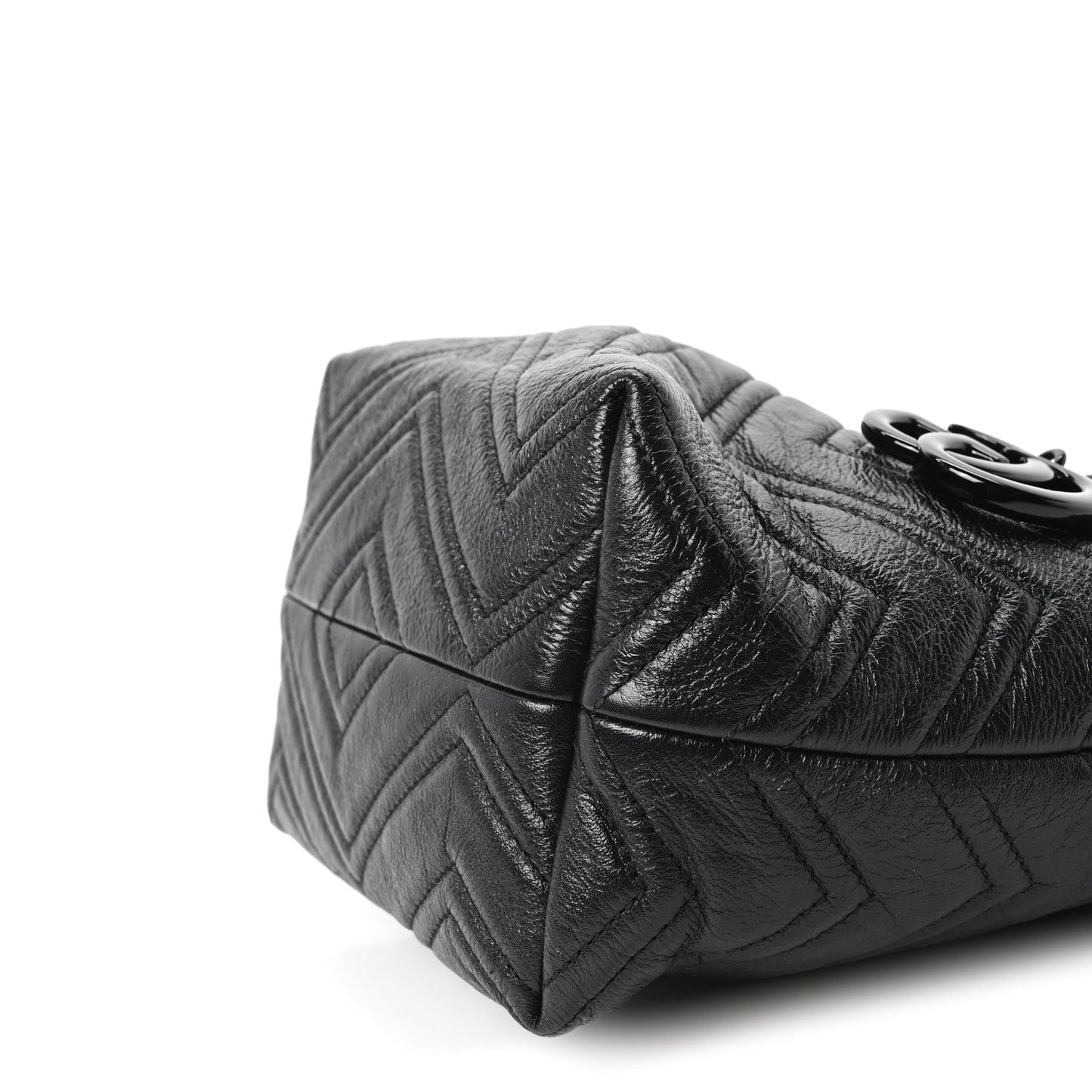 Nappa Chevron Matelasse Small GG Marmont Tote Bag Black