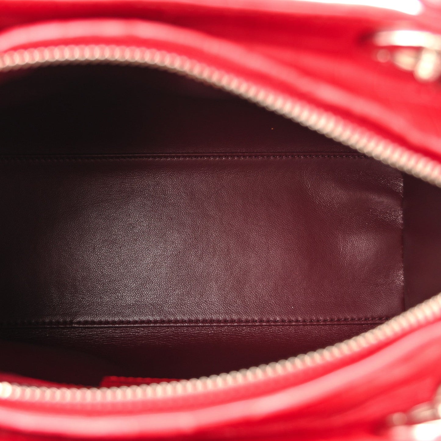 Alligator Medium Lady Dior Red