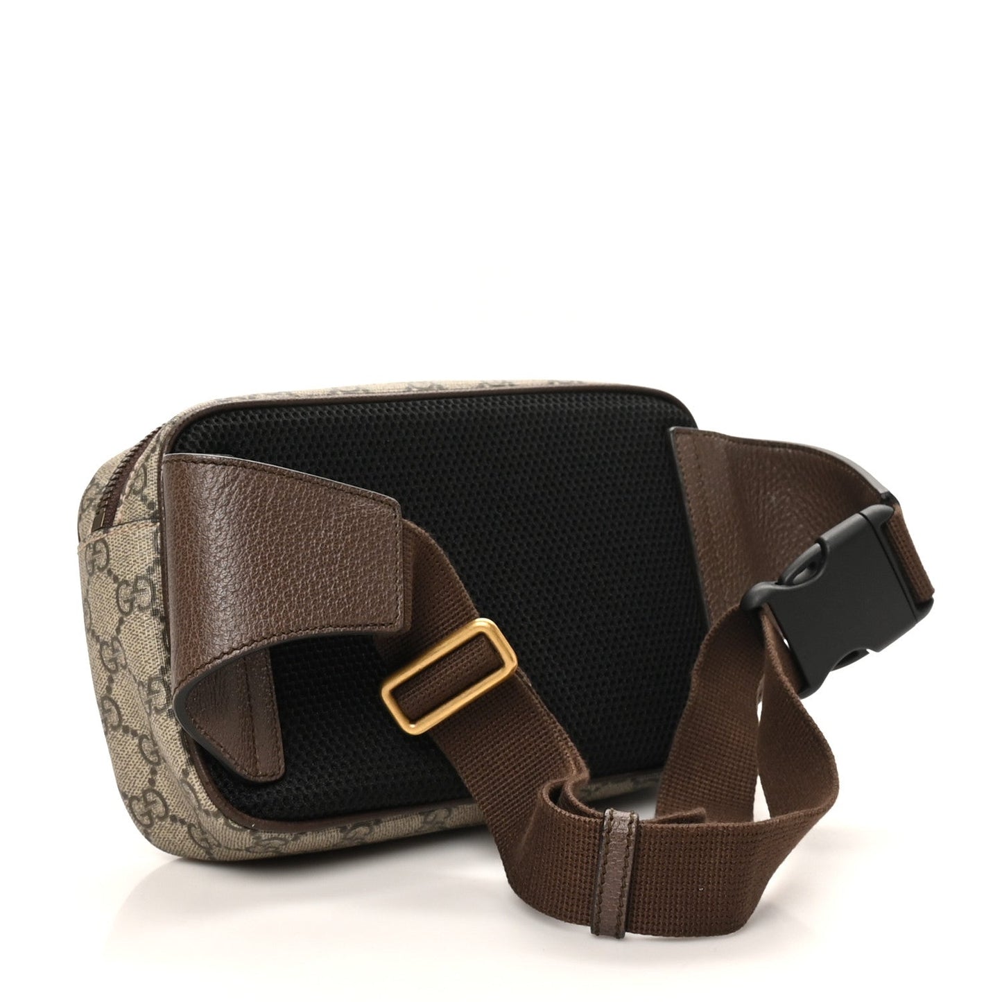Soft GG Supreme Monogram Medium Ophidia Belt Bag Dark Brown