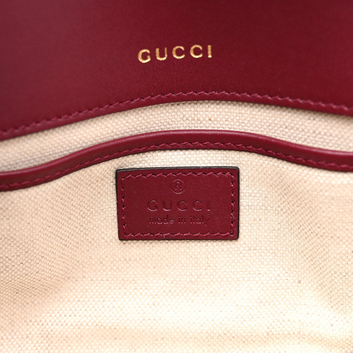 GG Supreme Monogram Horsebit 1955 Small Soft Top Handle Shoulder Bag Beige Dark Red