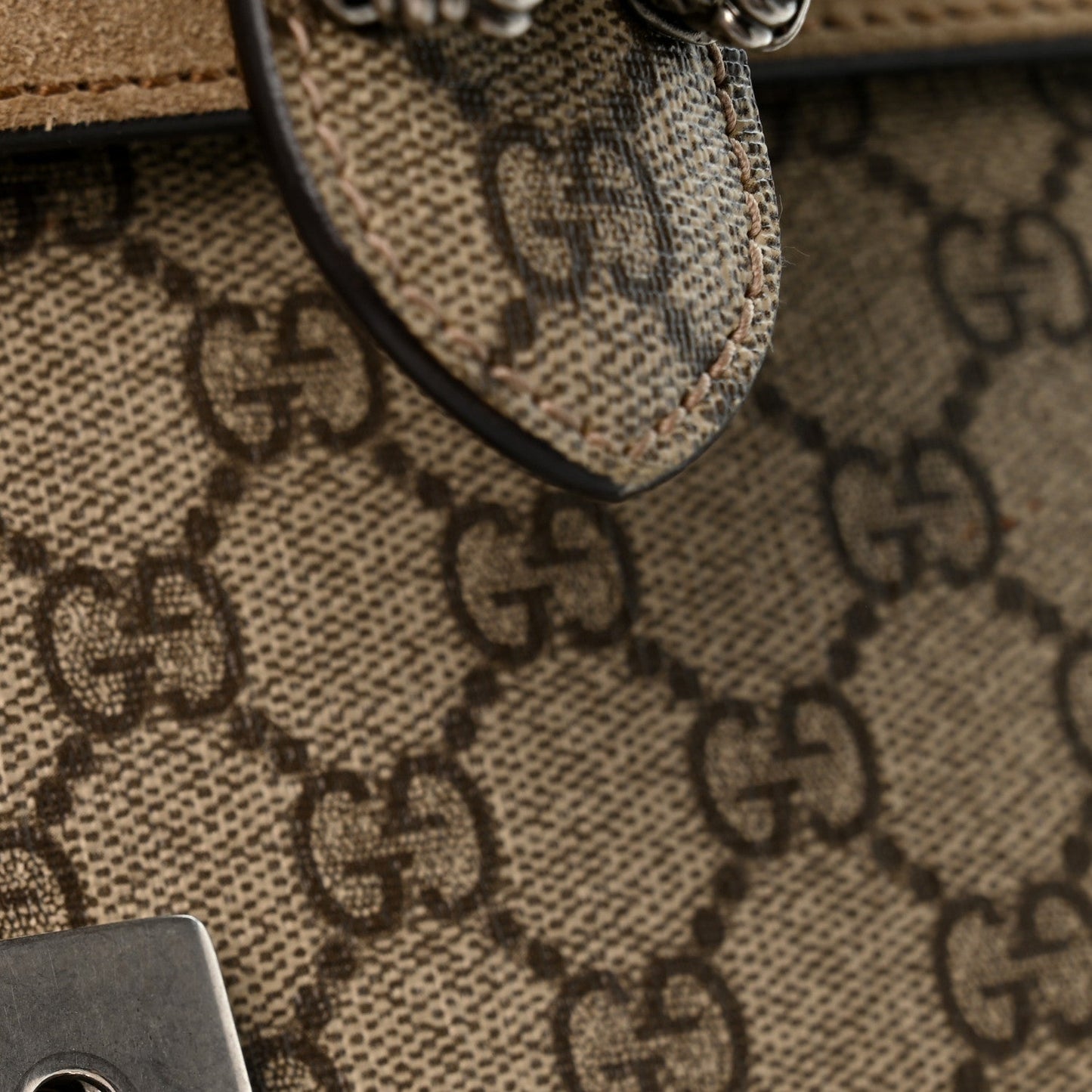 GG Supreme Monogram Small Dionysus Shoulder Bag Taupe