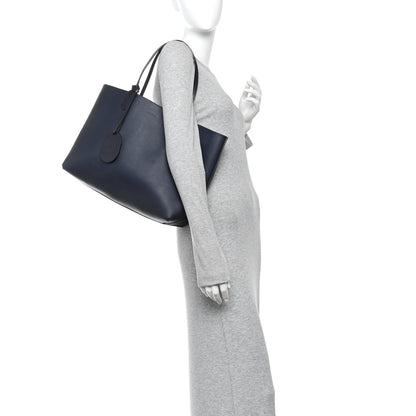 GG Supreme Monogram Blooms Medium Reversible Tote Beige Blue Navy