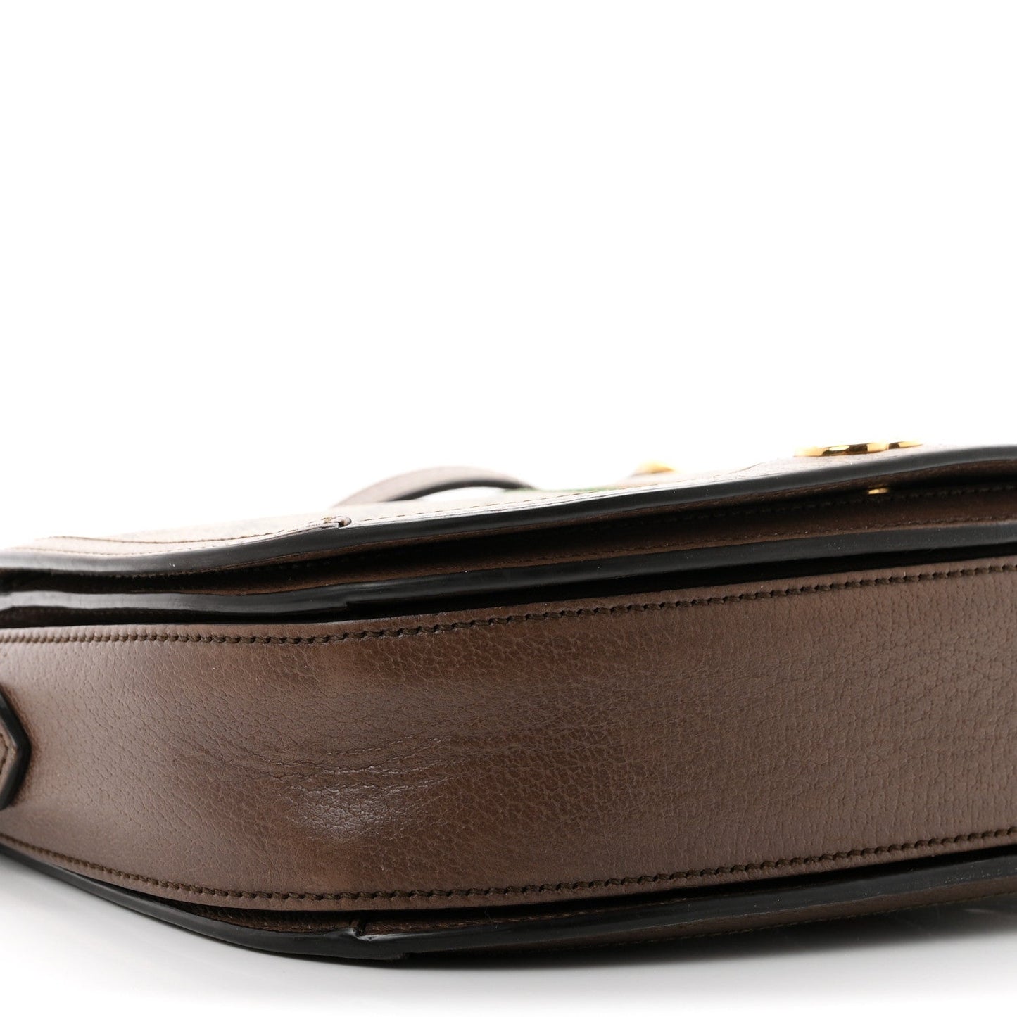 GG Supreme Monogram Web Small Ophidia Flap Messenger Bag Brown