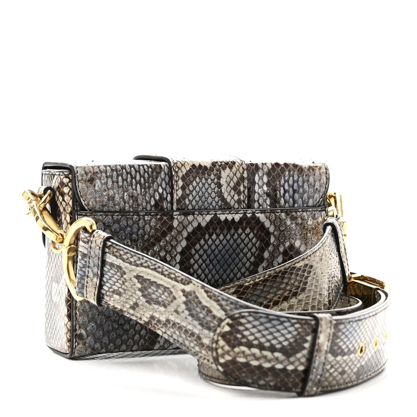 Snakeskin 30 Montaigne Box Bag Beige Multicolor