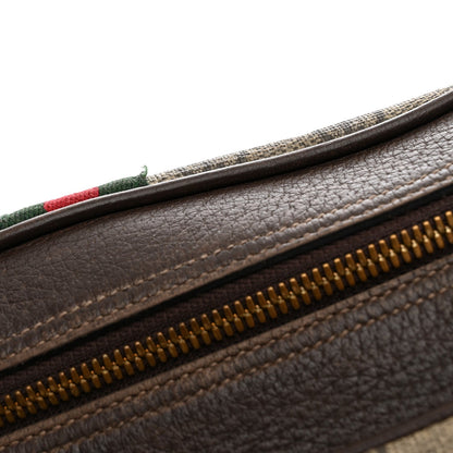 GG Supreme Monogram Web Small Ophidia Shoulder Bag Brown