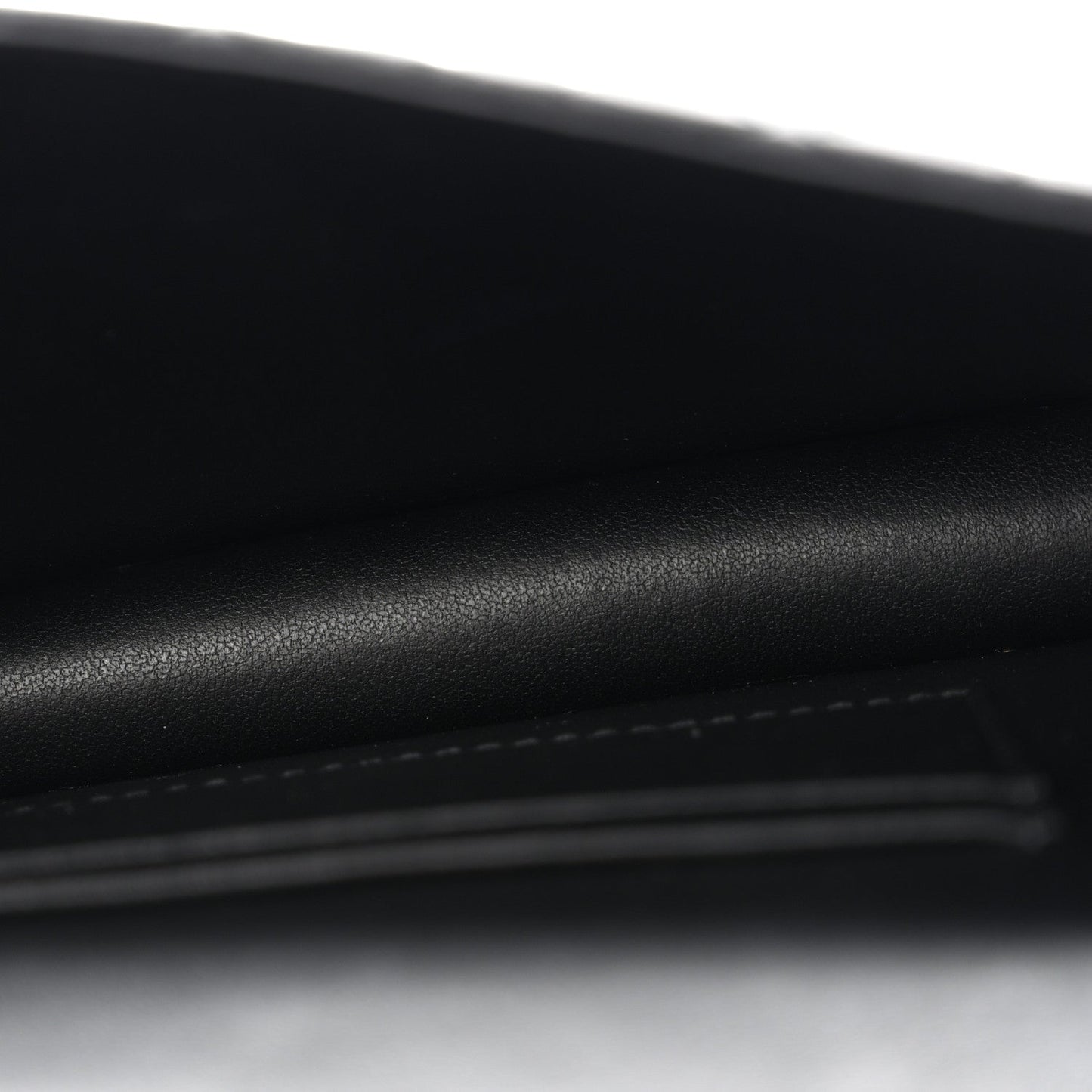 Supple Calfskin Caro Pouch with Chain Black